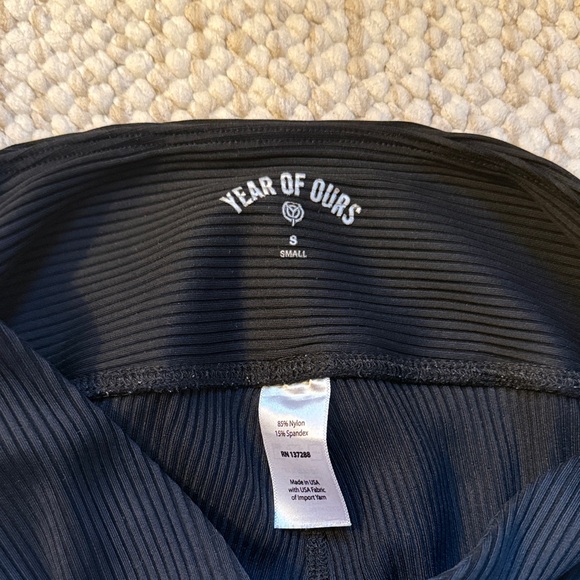 Year of Ours Black Ribbed Football Leggings - Picture 6 of 9